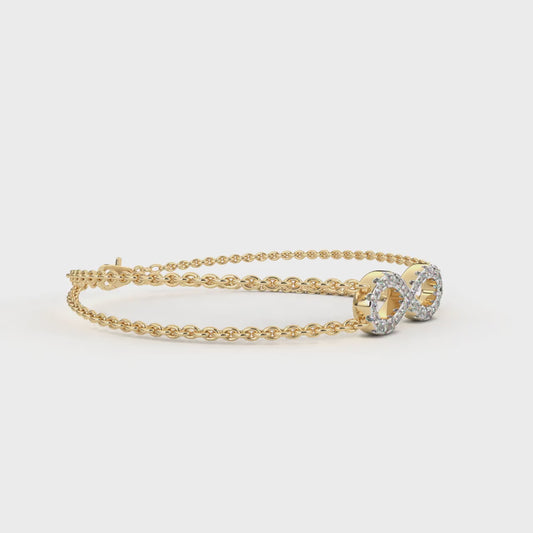 Eterna Double Chain Infinity Diamond Bracelet – Finora Jewelry