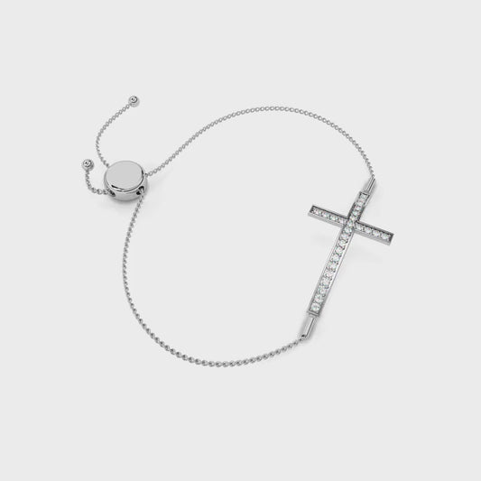 Liora Petite Cross Diamond Bracelet – Finora Jewelry