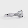 Bold Round-Cut Diamond Ring with Pavé-Set Accent Bands in 925 Silver, 10K / 14K Gold, or Platinum – Finora Jewelry