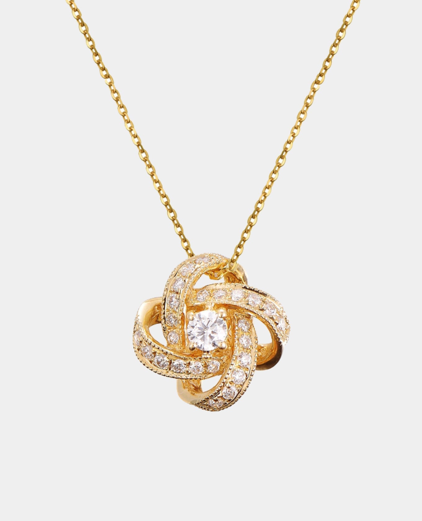 Gold Diamond Pendant Necklace