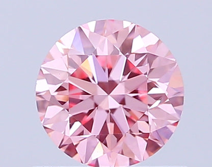 Round 0.71 Ct International Gemological Institute Certified Fancy Vivid Pink Diamond – Finora Jewelry