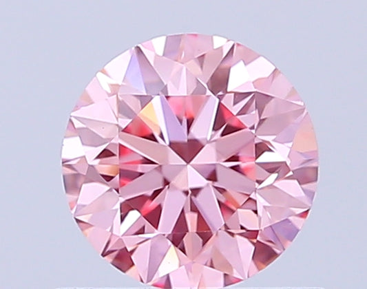 Round 0.71 Ct International Gemological Institute Certified Fancy Vivid Pink Diamond – Finora Jewelry