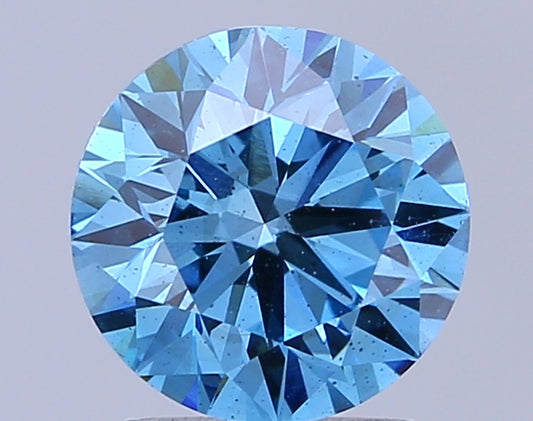Round Cut 2.02 Ct IGI Certified Fancy Vivid Blue Diamond – Finora Jewelry
