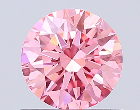 Round 0.74 Ct IGI Certified Fancy Vivid Pink Diamond – Finora Jewelry