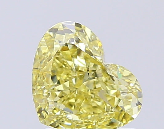 Heart Cut 1.34 Ct IGI Certified Fancy Vivid Yellow Diamond – Finora Jewelry