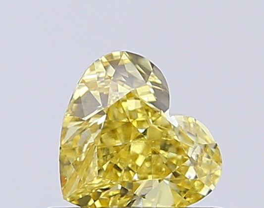 Heart Cut 0.65 Ct IGI Certified Fancy Intense Yellow Diamond – Finora Jewelry