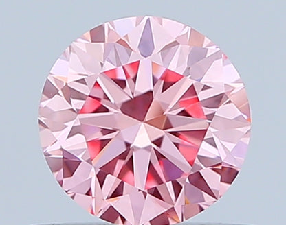 Round 0.64 Ct International Gemological Institute Certified Fancy Vivid Pink Diamond – Finora Jewelry