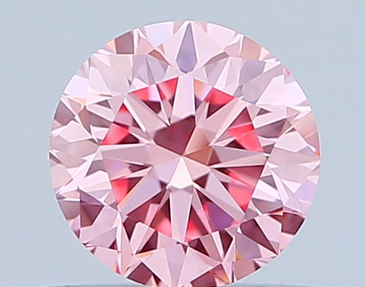 Round 0.64 Ct International Gemological Institute Certified Fancy Vivid Pink Diamond – Finora Jewelry