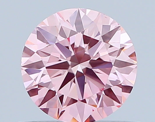 Round 0.63 Ct International Gemological Institute Certified Fancy Vivid Pink Diamond – Finora Jewelry