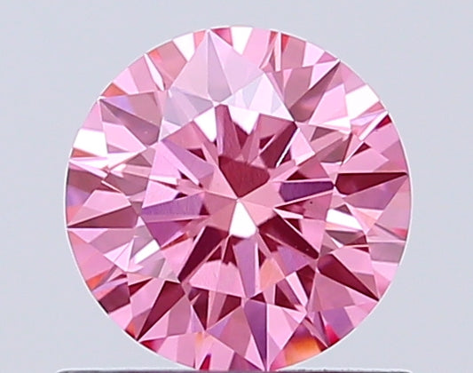 Round 0.74 Ct IGI Certified Fancy Vivid Pink Diamond – Finora Jewelry