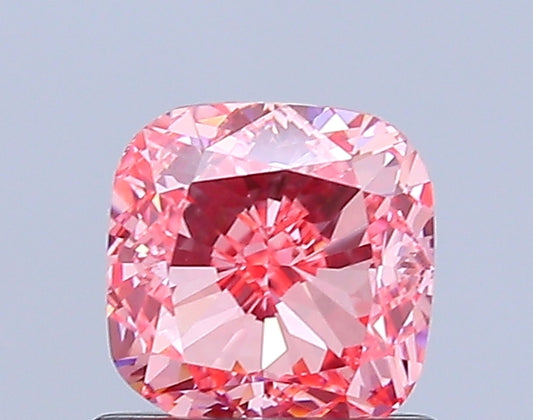 Cushion Cut 1.04ct IGI Certified Fancy Vivid Pink Diamond – Finora Jewelry