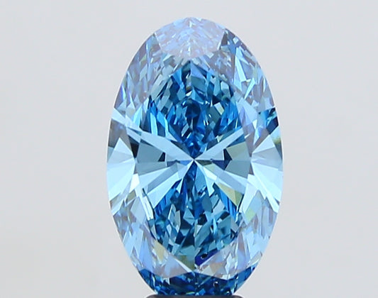 Oval Cut 6.01 Ct IGI Certified Fancy Vivid Blue Diamond – Finora Jewelry