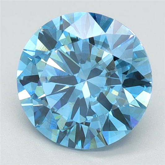 Round Cut Diamond 1.99 Ct IGI Certified Fancy Vivid Blue Diamond – Finora Jewelry